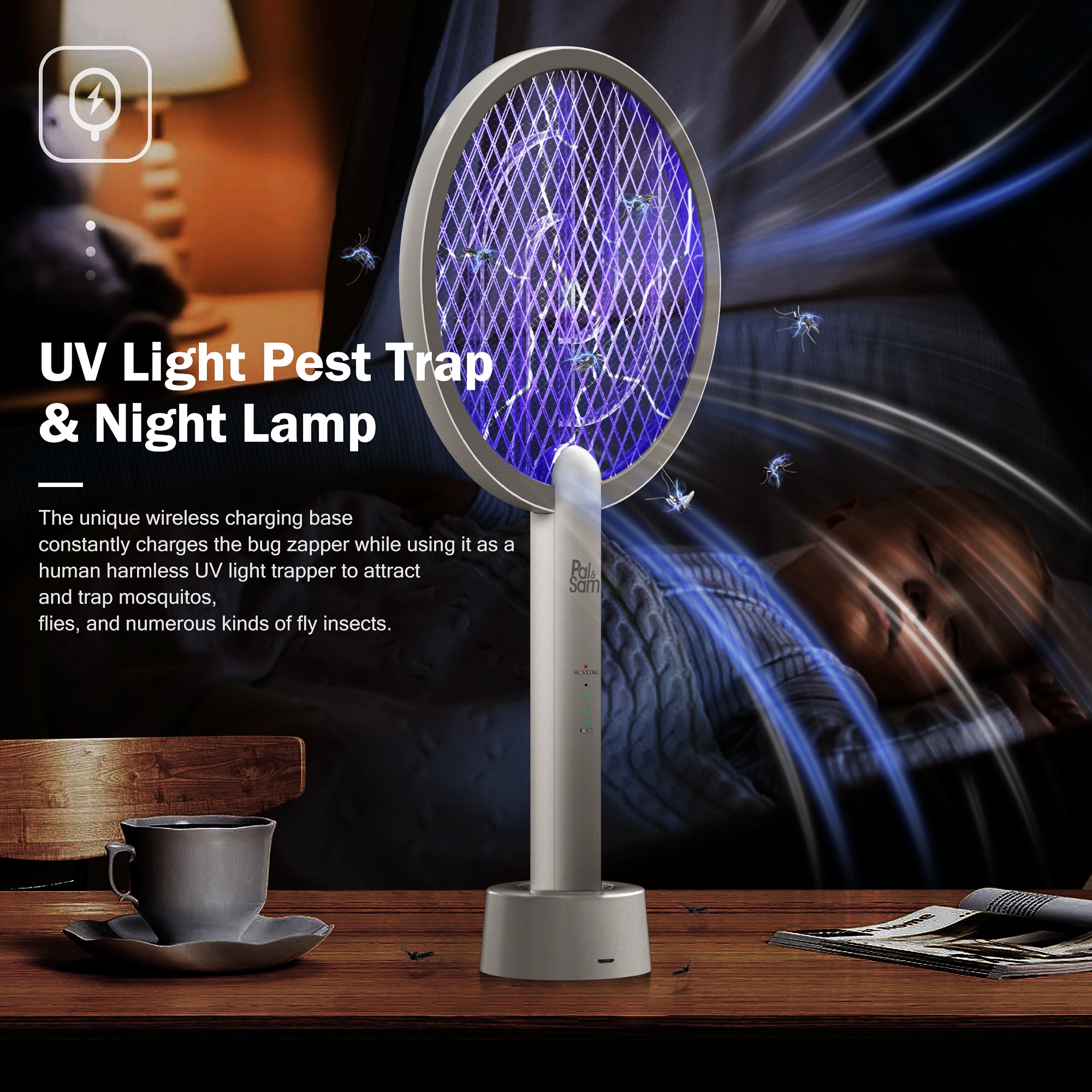 PAL&SAM Electric Fly Swatter Racket
