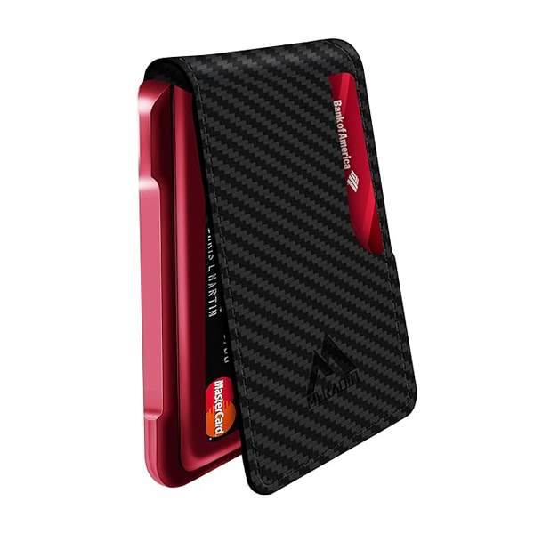Cartera Táctica Para Hombre MURADIN - Bloqueo RFID, Aluminio, Diseño Bifold Negro