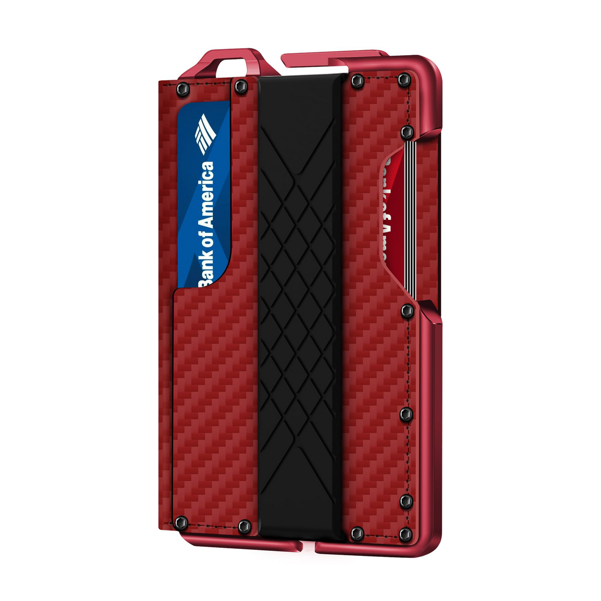 Metal Racing Wallet Aluminum Metal Card Holder Wallet for Men - H01 Carbon Fiber Pattern