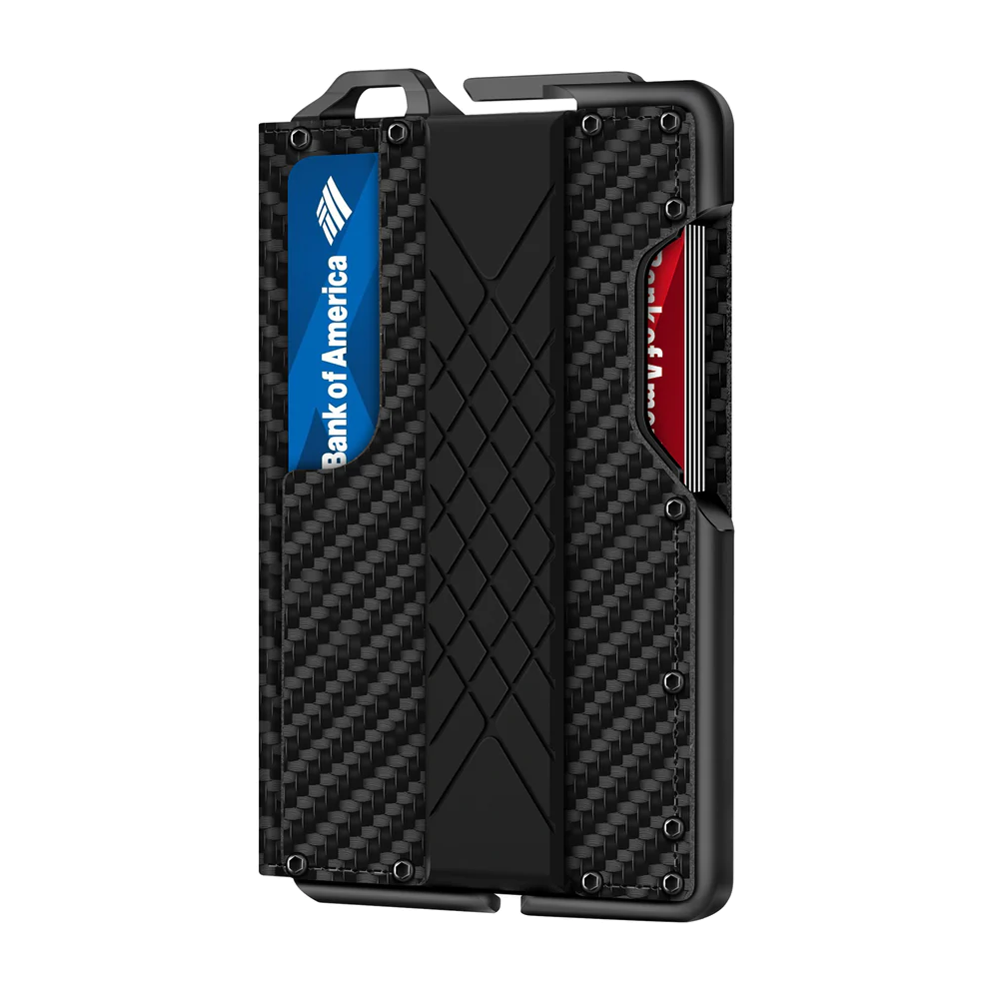 BilletVault Men's Aluminum Credit Card Holder – RFID Blocking, Carbon Fiber Pattern