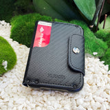 H02 - RFID-Blocking Leather Dapper Wallet - Black