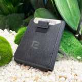 H03 – Aluminum Leather Card Holder Wallet - Black