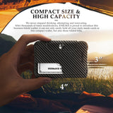 H02 - Aluminum Minimalist Card Holder Wallet - Carbon Fiber