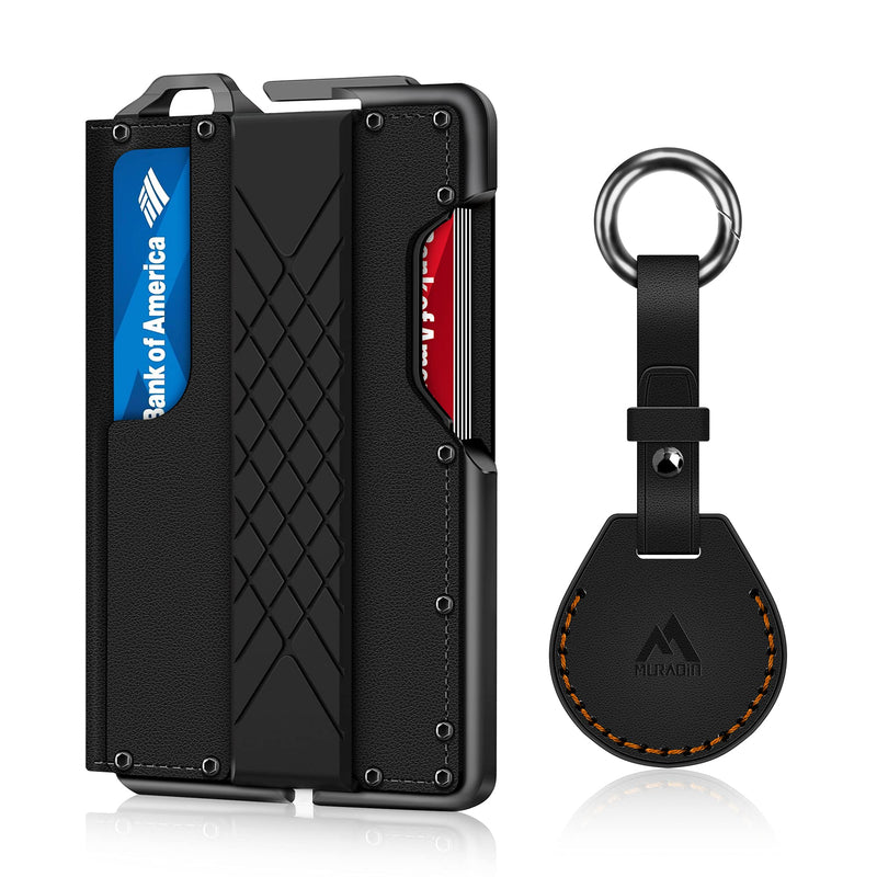 H01 Airtag Holder Kit - Bifold Wallet with Airtag Holder Keychain