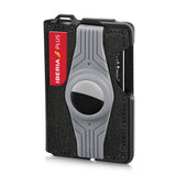 H01 - Tactical Bifold Wallet with AirTag Holder - Black PU