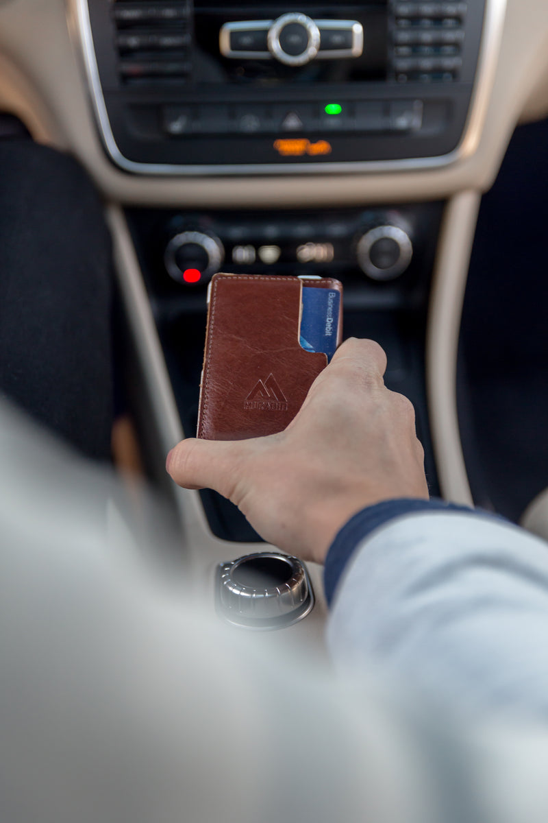 H01 – RFID Blocking Wallet – Wax Brown