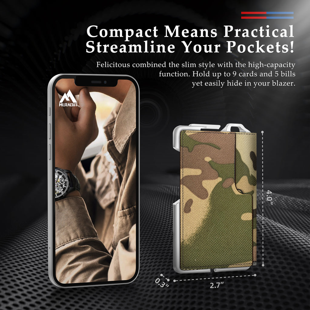 Men's Tactical Military Style Minimalist Wallet - H01 Camouflage