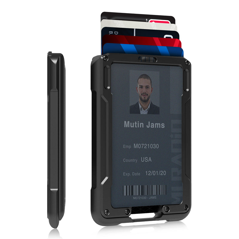 V02 – ID Badge Holder Wallet – Black